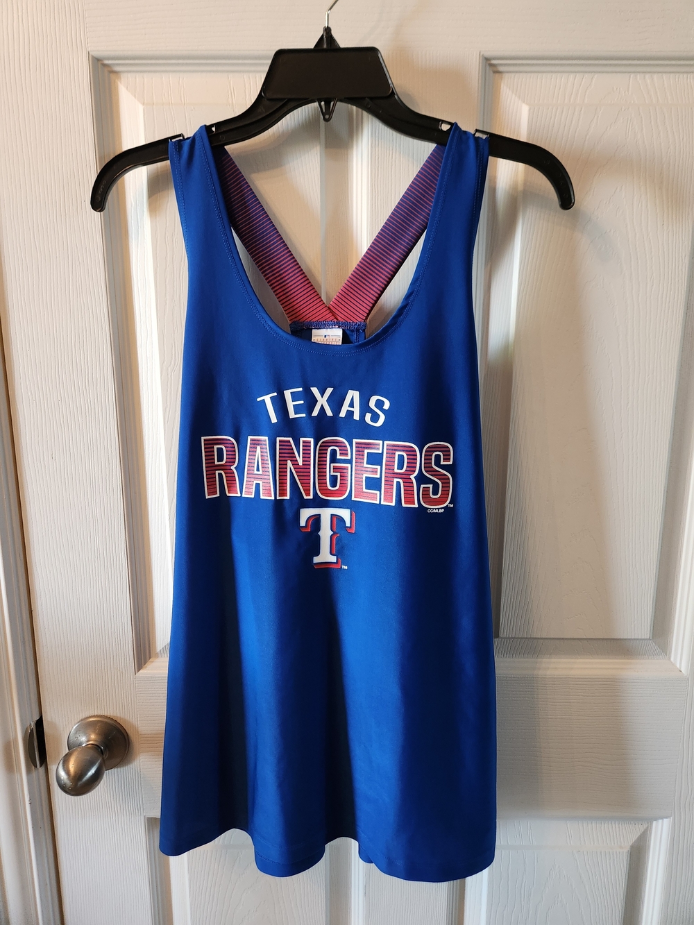 Genuine Merchandise MLB Rangers Sideline Apparel Tank Top, Women’s Large